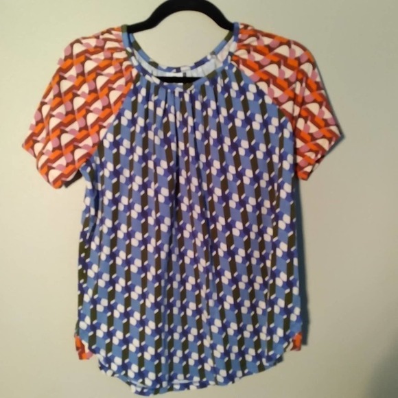 Akemi + Kin Cotton Geometric Print Blouse Size Small - Picture 1 of 8